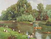 Emile Bernard Au bord de la Marne painting